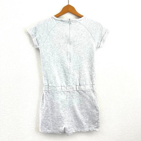 Diesel Girls Grey Sequin Logo Romper One-Piece Shorts Size Large 12 Short Sleeve - Picture 2 of 10